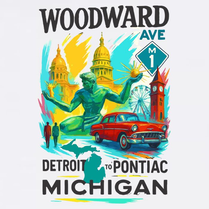 Woodward Avenue Heartbeat Of Michigan T-Shirt