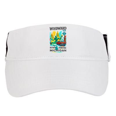 Woodward Avenue Heartbeat Of Michigan Adult Drive Performance Visor