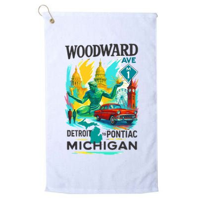 Woodward Avenue Heartbeat Of Michigan Golf Towel