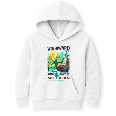 Woodward Avenue Heartbeat Of Michigan Kids Hoodie