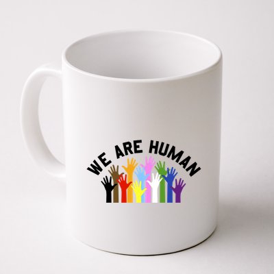 We Are Hu Multi Colored Rainbow Hands Gift Mug