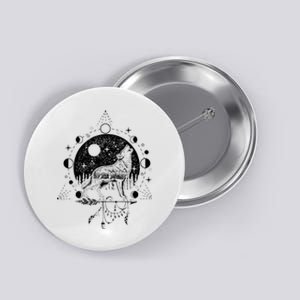 Wicca Astrology Howling Wolf Howling At The Moon Wolf Lovers Button