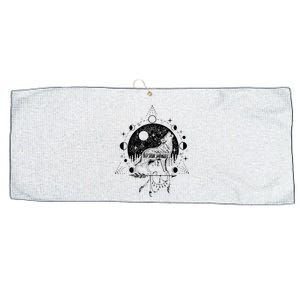 Wicca Astrology Howling Wolf Howling At The Moon Wolf Lovers Large Microfiber Waffle Golf Towel