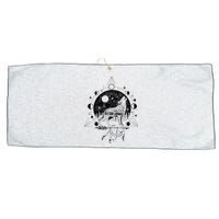 Wicca Astrology Howling Wolf Howling At The Moon Wolf Lovers Large Microfiber Waffle Golf Towel