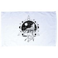 Wicca Astrology Howling Wolf Howling At The Moon Wolf Lovers Microfiber Hand Towel