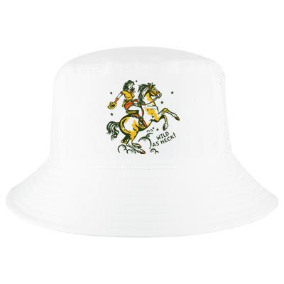 Wild As Heck Cute Retro Cowgirl Pinup Riding A Horse Cool Comfort Performance Bucket Hat
