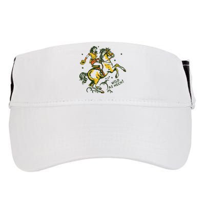 Wild As Heck Cute Retro Cowgirl Pinup Riding A Horse Adult Drive Performance Visor