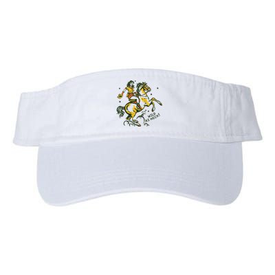 Wild As Heck Cute Retro Cowgirl Pinup Riding A Horse Visor