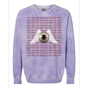 Weirdcore Aesthetic Human Eye Winged Eyeball Strangecore Colorblast Crewneck Sweatshirt