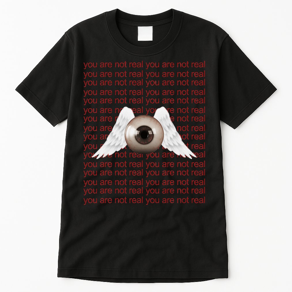 Weirdcore Aesthetic Human Eye Winged Eyeball Strangecore Tall T-Shirt