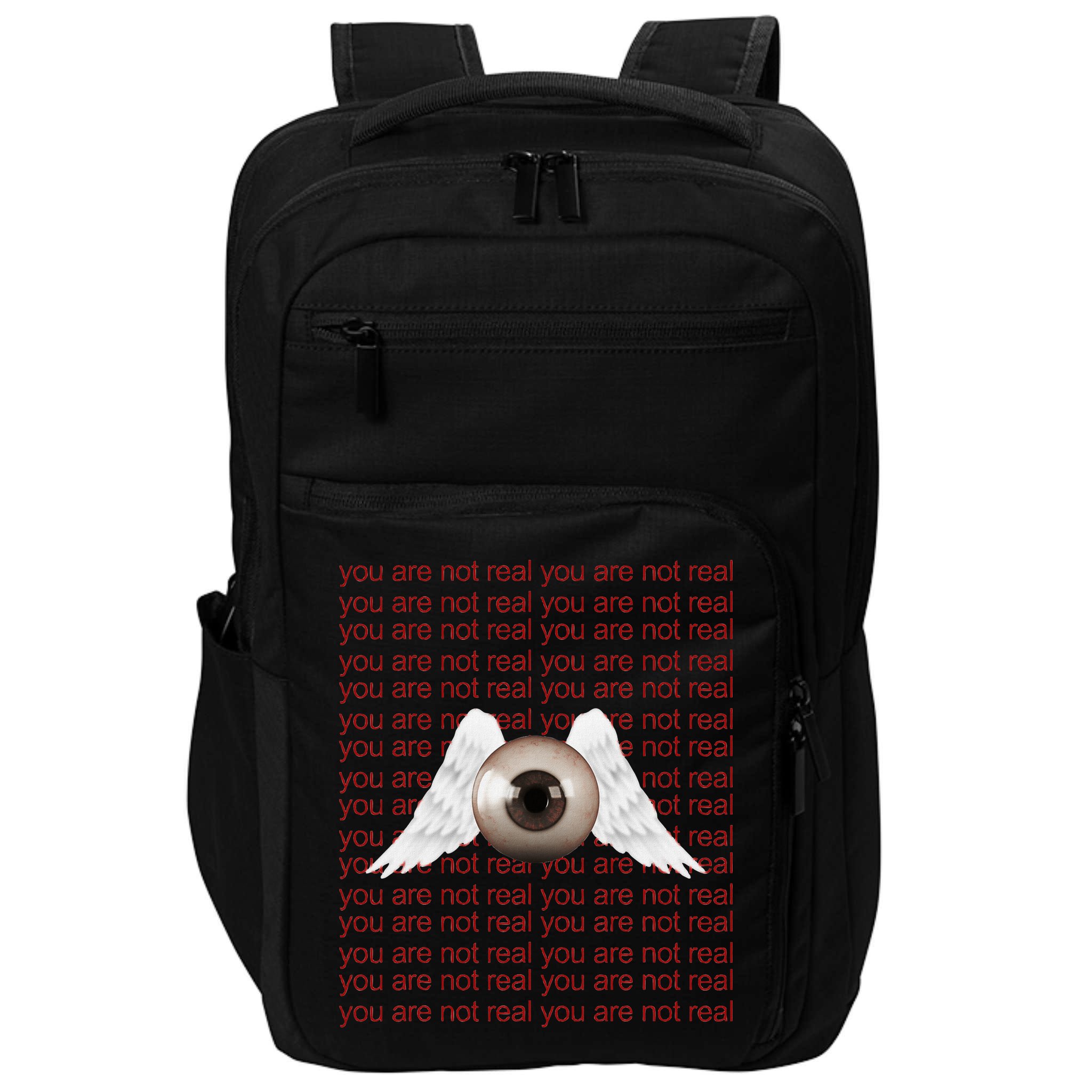 Weirdcore Aesthetic Human Eye Winged Eyeball Strangecore Impact Tech Backpack