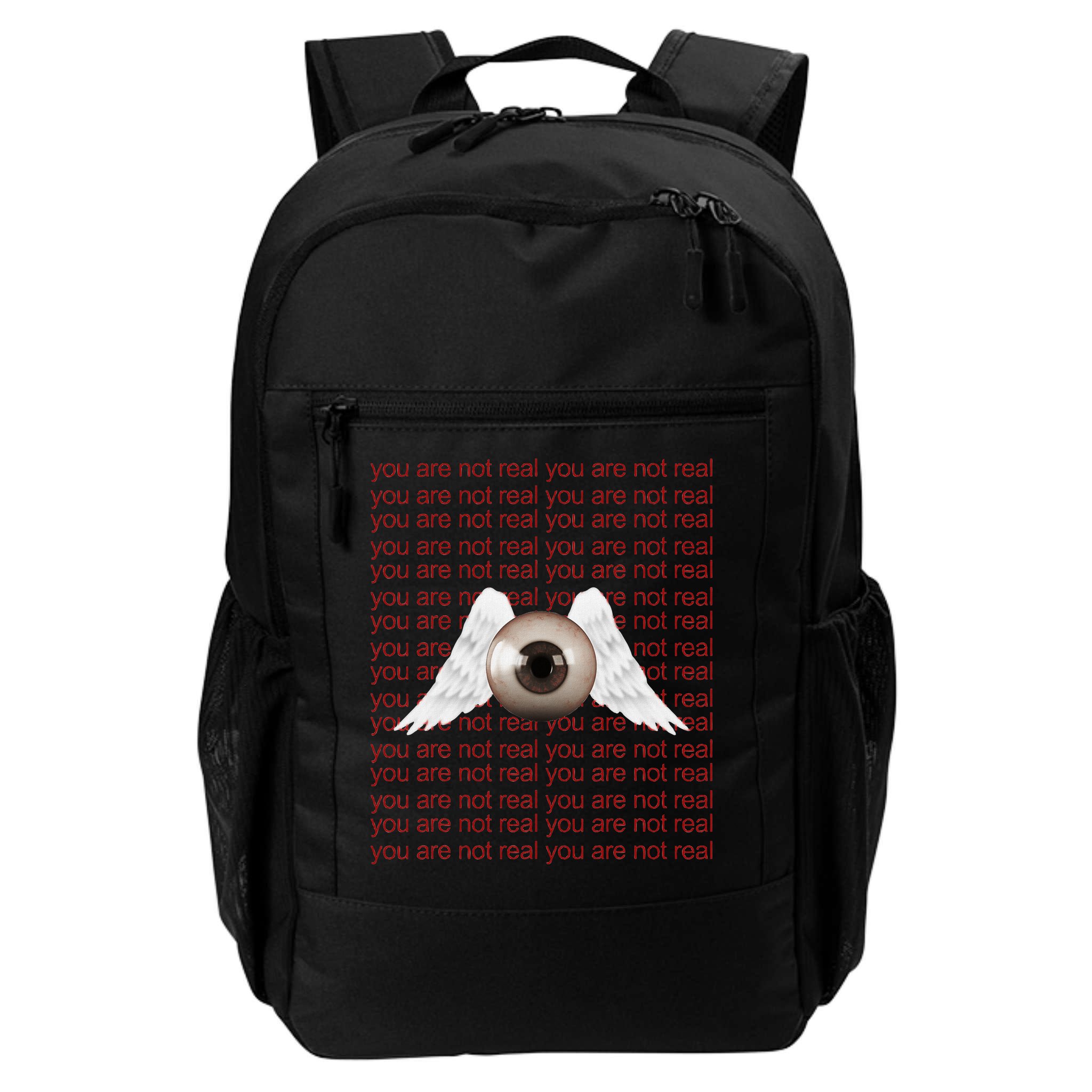 Weirdcore Aesthetic Human Eye Winged Eyeball Strangecore Backpack