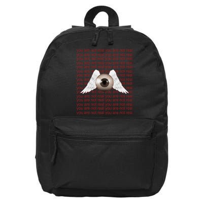 Weirdcore Aesthetic Human Eye Winged Eyeball Strangecore 16 in Basic Backpack