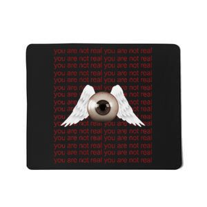 Weirdcore Aesthetic Human Eye Winged Eyeball Strangecore Mousepad