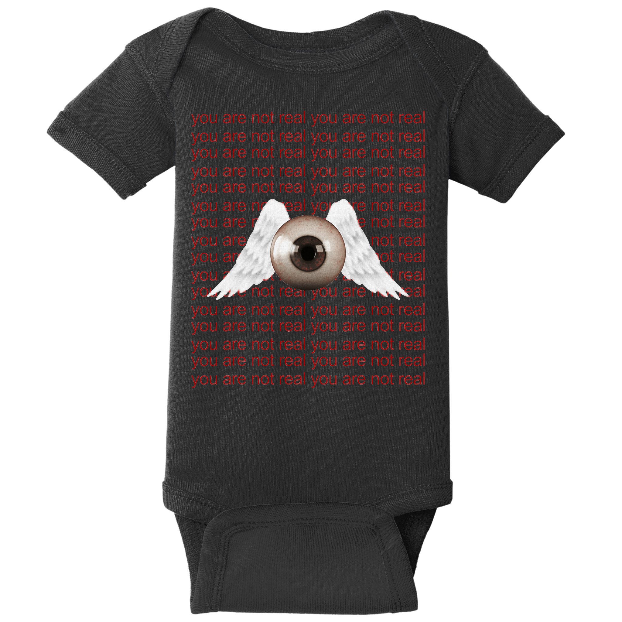 Weirdcore Aesthetic Human Eye Winged Eyeball Strangecore Baby Bodysuit