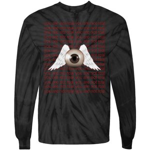 Weirdcore Aesthetic Human Eye Winged Eyeball Strangecore Tie-Dye Long Sleeve Shirt