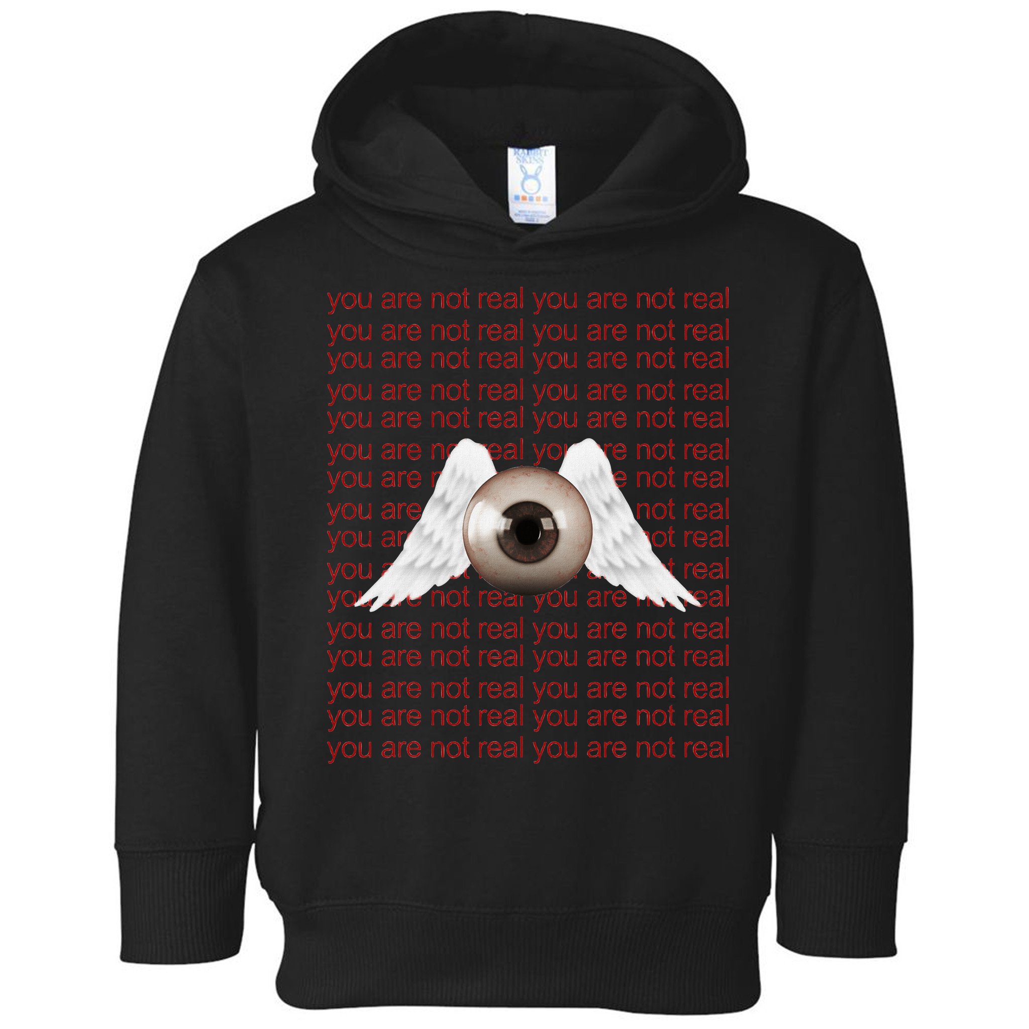 Weirdcore Aesthetic Human Eye Winged Eyeball Strangecore Toddler Hoodie