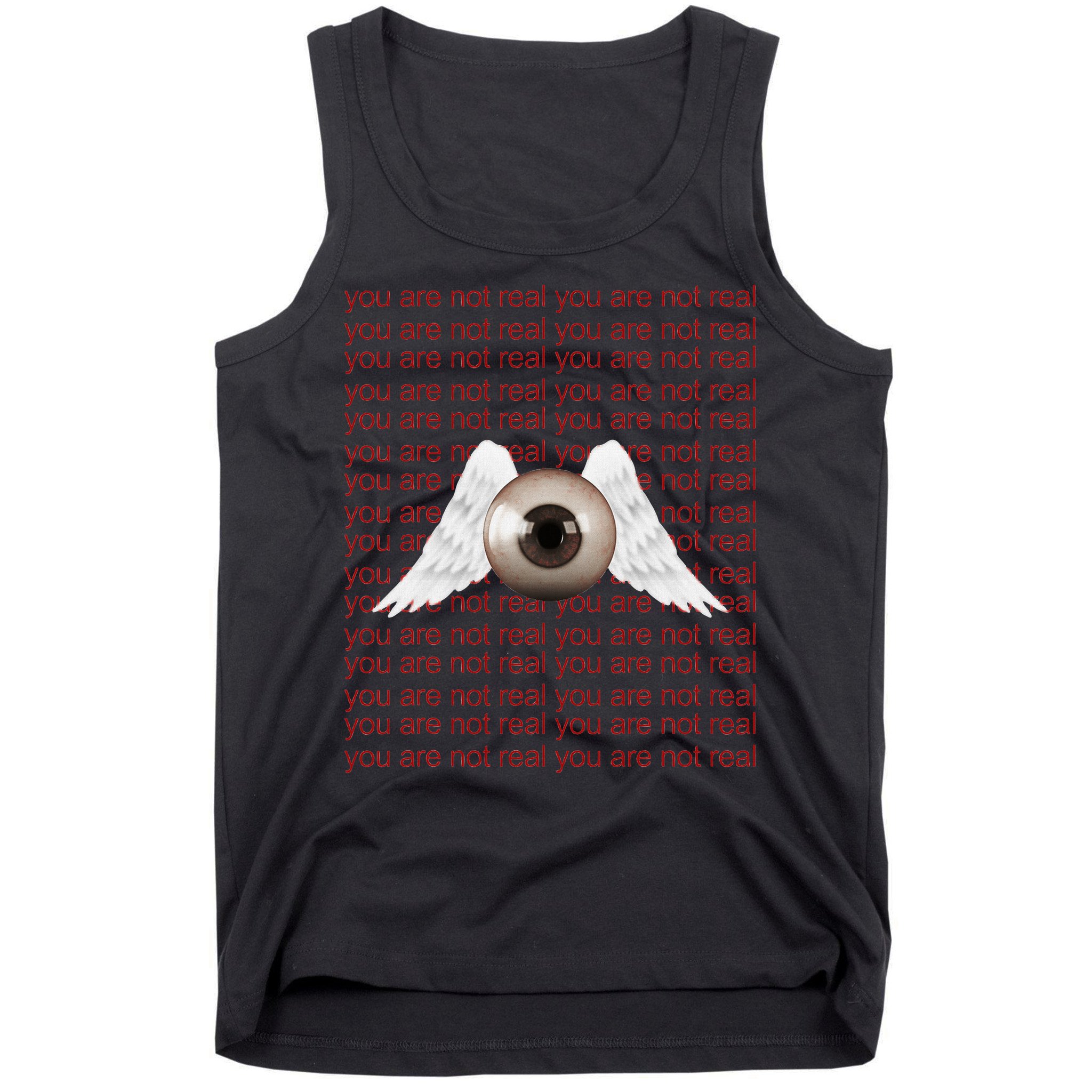 Weirdcore Aesthetic Human Eye Winged Eyeball Strangecore Tank Top