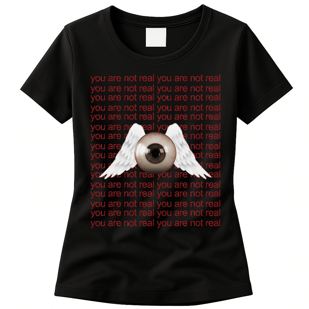 Weirdcore Aesthetic Human Eye Winged Eyeball Strangecore Womens T-Shirt