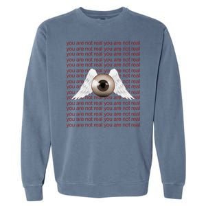 Weirdcore Aesthetic Human Eye Winged Eyeball Strangecore Garment-Dyed Sweatshirt