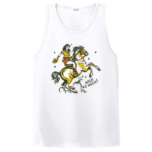 Wild As Heck Cute Retro Cowgirl Art PosiCharge Competitor Tank