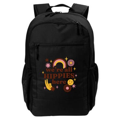 We're All Hippies Here Rainbow Retro Backpack