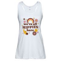 We're All Hippies Here Rainbow Retro Ladies Essential Flowy Tank