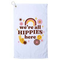 We're All Hippies Here Rainbow Retro Golf Towel