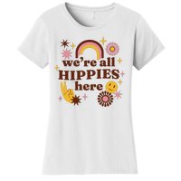 We're All Hippies Here Rainbow Retro Women's T-Shirt