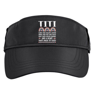 Womens A Heart Of Gold Titi Auntie Appreciation Titi Aunt Adult Drive Performance Visor