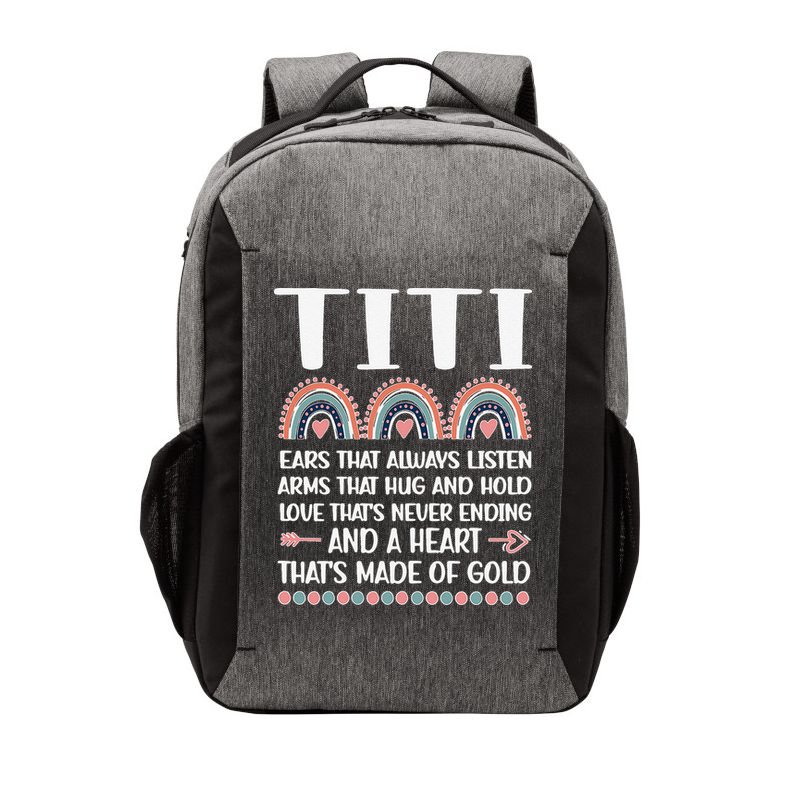 Womens A Heart Of Gold Titi Auntie Appreciation Titi Aunt Vector Backpack