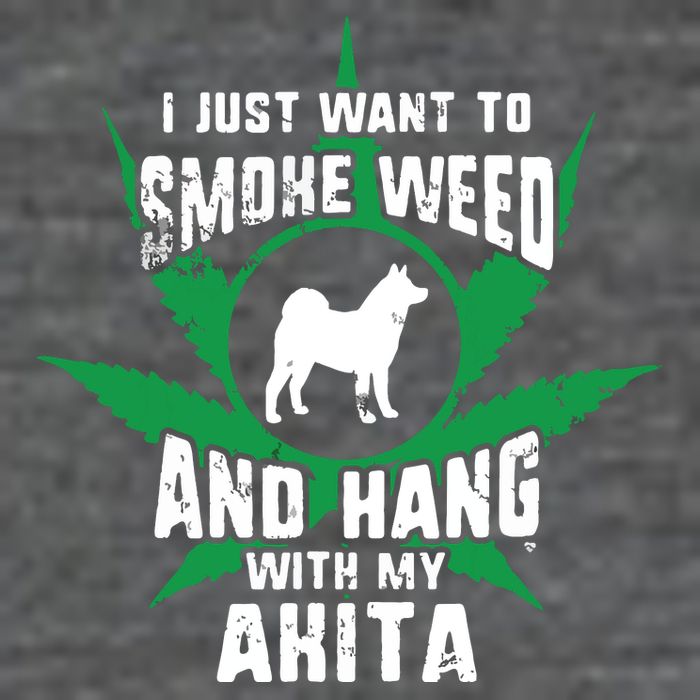 Weed And Hang With My Akita Funny Backpack