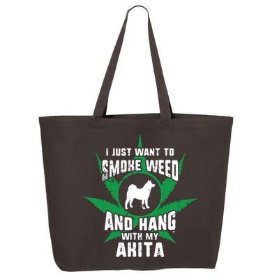 Weed And Hang With My Akita Funny 25L Jumbo Tote