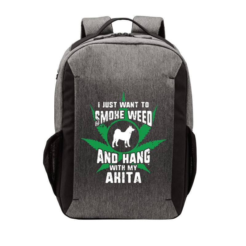 Weed And Hang With My Akita Funny Vector Backpack