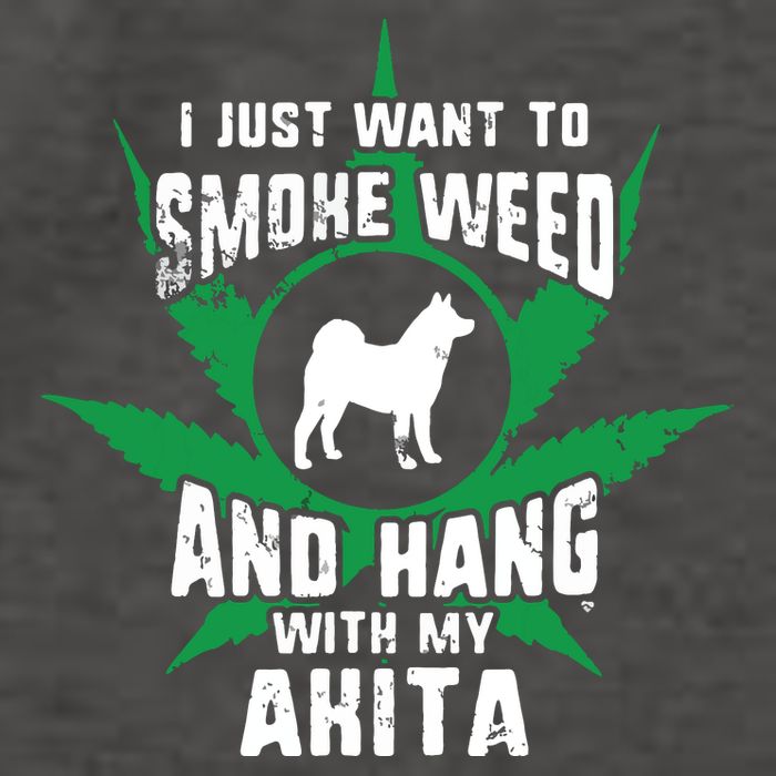 Weed And Hang With My Akita Funny Vector Backpack