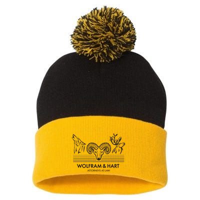 Wolfram &Amp; Hart Attorneys At Law Fitted Pom Pom 12in Knit Beanie