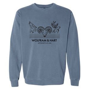 Wolfram &Amp; Hart Attorneys At Law Fitted Garment-Dyed Sweatshirt