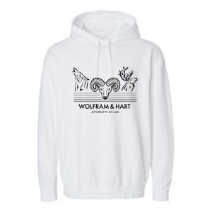 Wolfram &Amp; Hart Attorneys At Law Fitted Garment-Dyed Fleece Hoodie