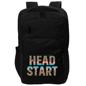 Wild About Head Start Teacher Leopard 1st Day Back To School Impact Tech Backpack