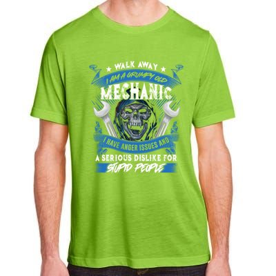 Walk Away I Am A Grumpy Old Mechanic I Have Anger Issues Gift Adult ChromaSoft Performance T-Shirt