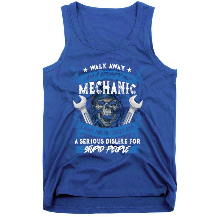 Walk Away I Am A Grumpy Old Mechanic I Have Anger Issues Gift Tank Top