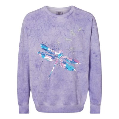 Wildlife Animal Insect Nature Gift Dragonfly Colorblast Crewneck Sweatshirt