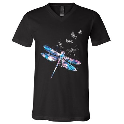 Wildlife Animal Insect Nature Gift Dragonfly V-Neck T-Shirt