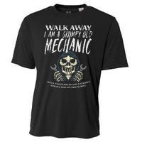 Walk Away Im Grumpy Old Mechanic Funny Garage Grandpa Cooling Performance Crew T-Shirt