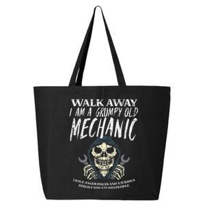 Walk Away Im Grumpy Old Mechanic Funny Garage Grandpa 25L Jumbo Tote