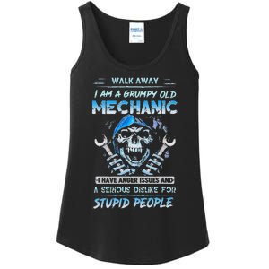 Walk Away I Am A Grumpy Old Mechanic I Have Anger Issues Ladies Essential Tank