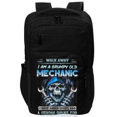 Walk Away I Am A Grumpy Old Mechanic I Have Anger Issues Impact Tech Backpack