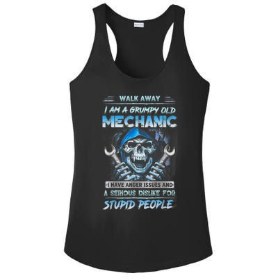 Walk Away I Am A Grumpy Old Mechanic I Have Anger Issues Ladies PosiCharge Competitor Racerback Tank