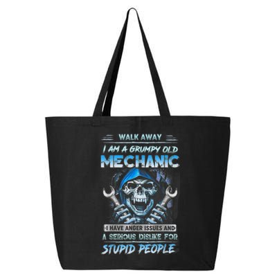 Walk Away I Am A Grumpy Old Mechanic I Have Anger Issues 25L Jumbo Tote