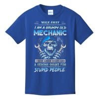 Walk Away I Am A Grumpy Old Mechanic I Have Anger Issues Kids T-Shirt